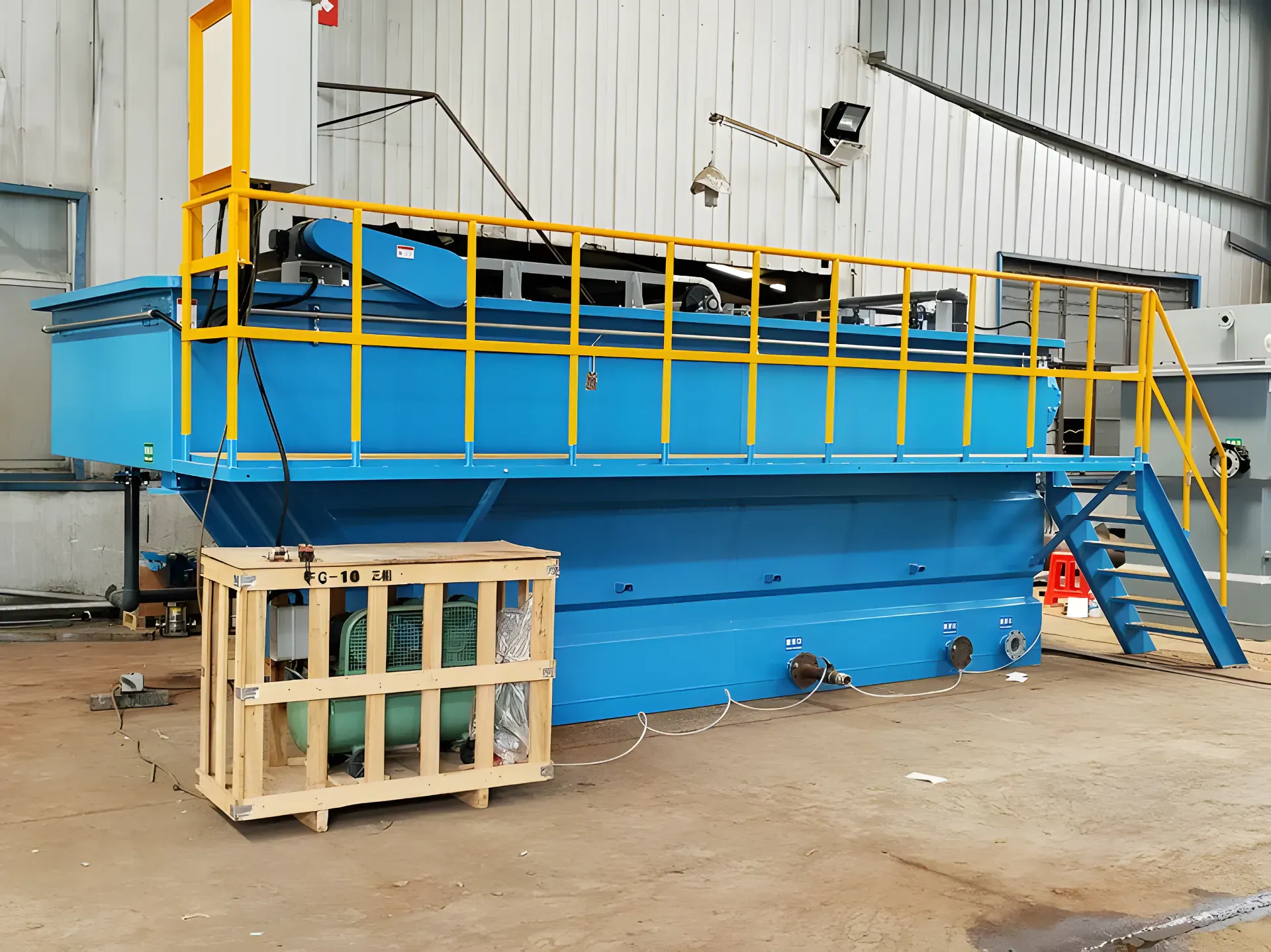 Detalles del mecanismo de espumador del sistema DAF