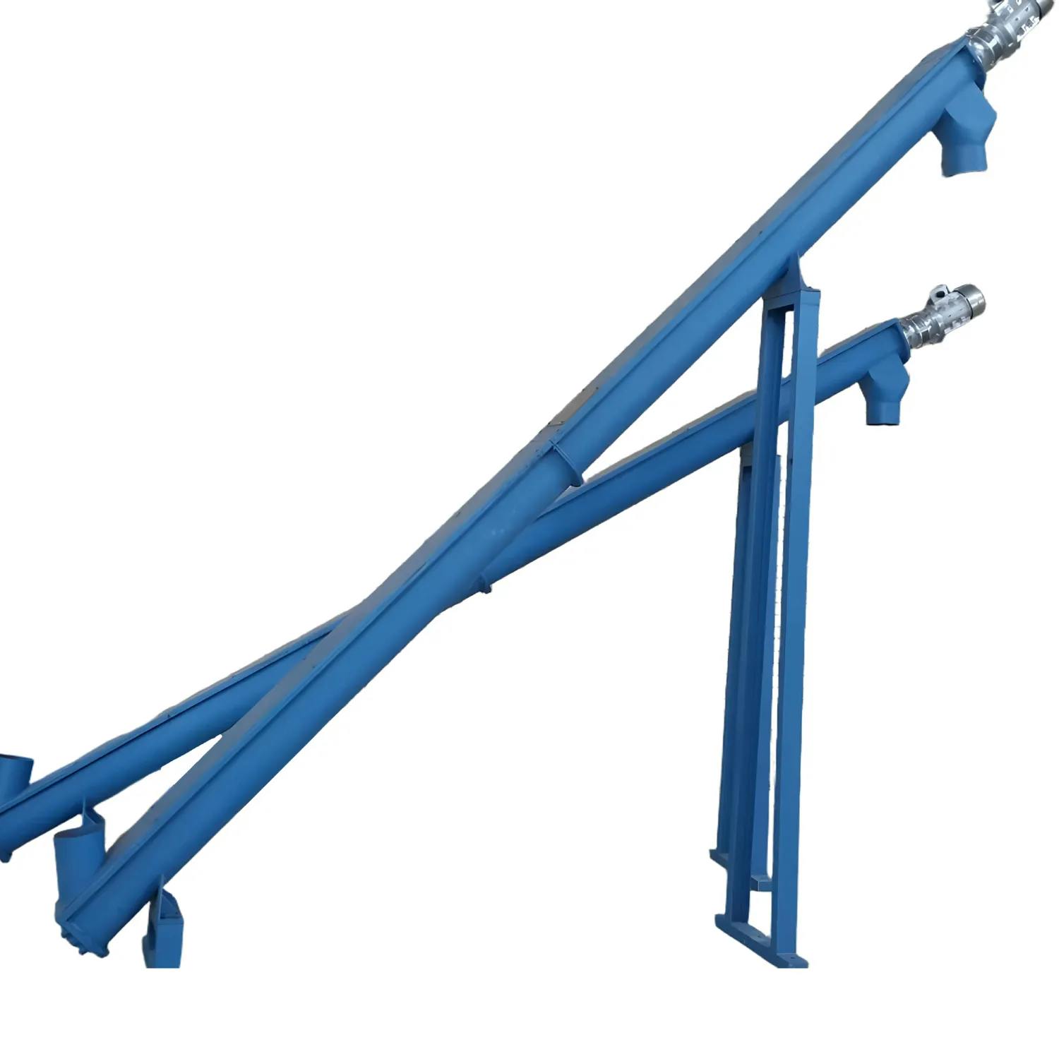 LS Screw Conveyor transporting rubber powder between machines