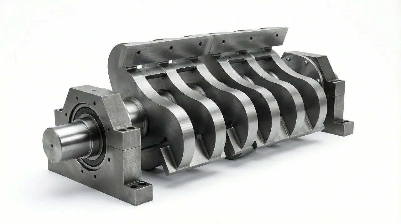 Industrieller Kunststoffzerkleinerer-Rotor