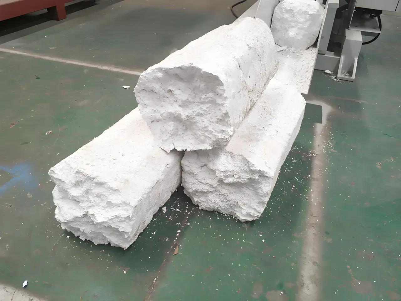 Densified EPS foam blocks after cold pressing