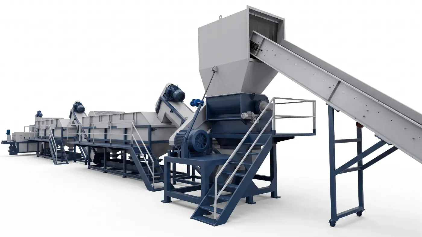 Kunststofffolienwaschlinie – 1500 kg/h Installation in Indonesien