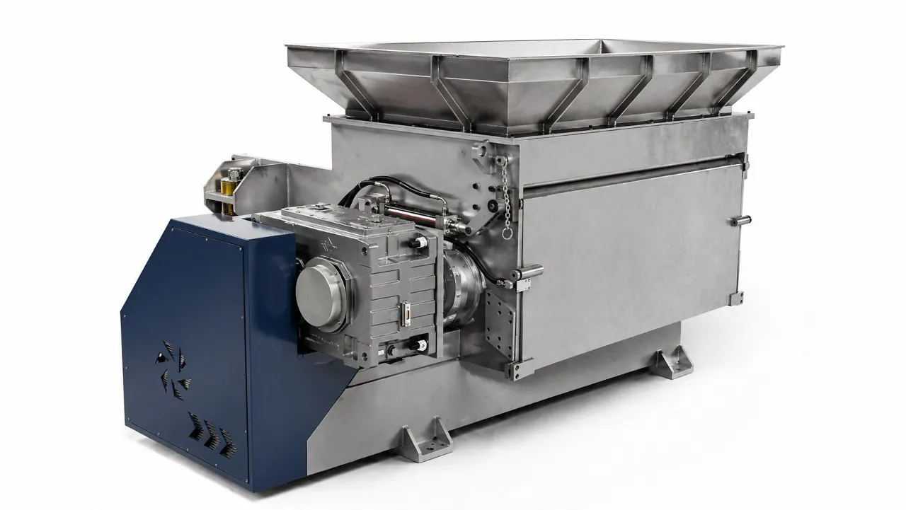 Industrial tire shredder rotor area