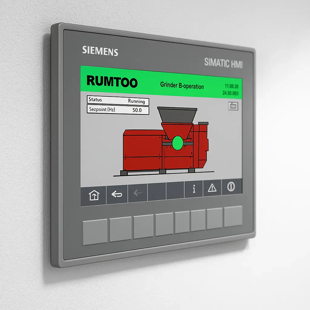 PLC Auto Control System panel for the tire recycling production line