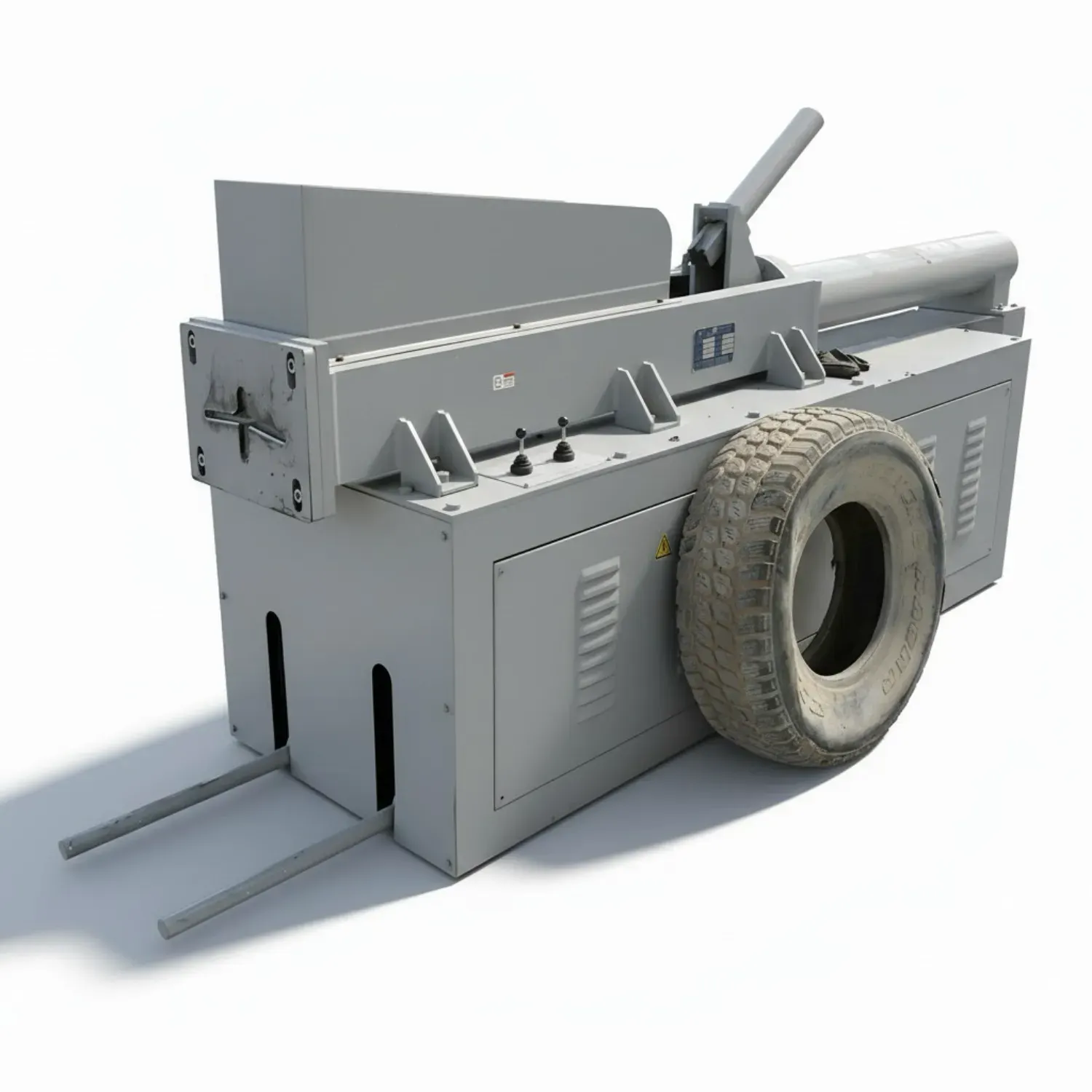 Single Hook Debeader machine pulling the steel bead from a tire