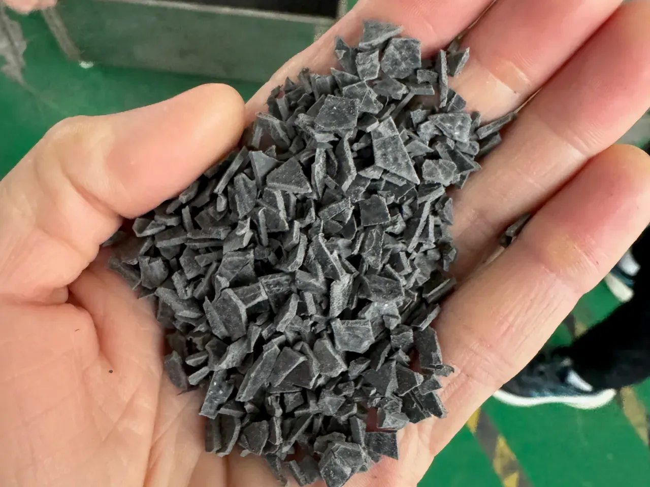 PVC material before grinding