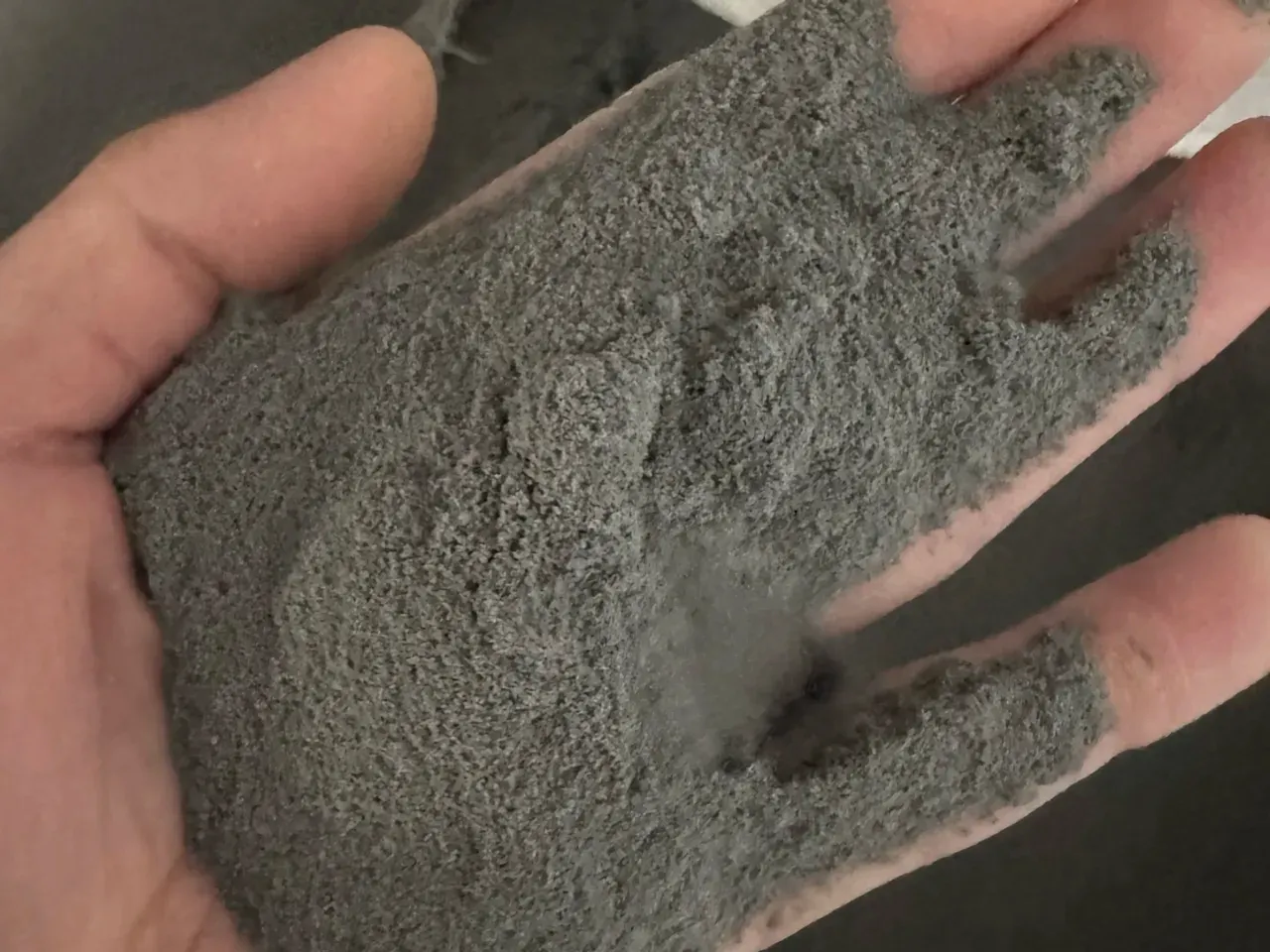 PVC material after grinding