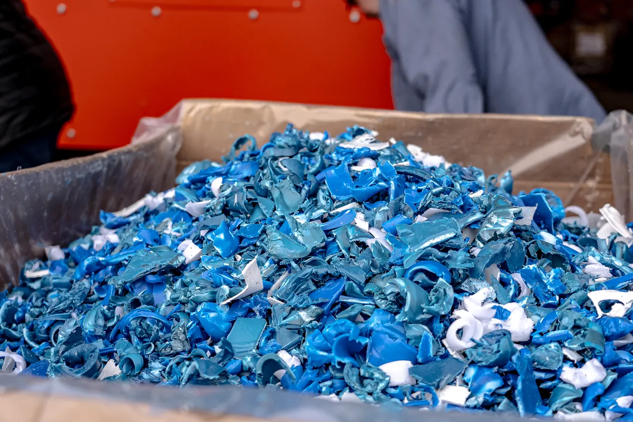 Prepared recycled plastic material