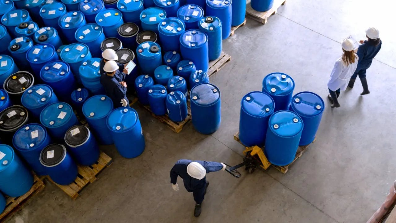 Hazardous chemical barrels