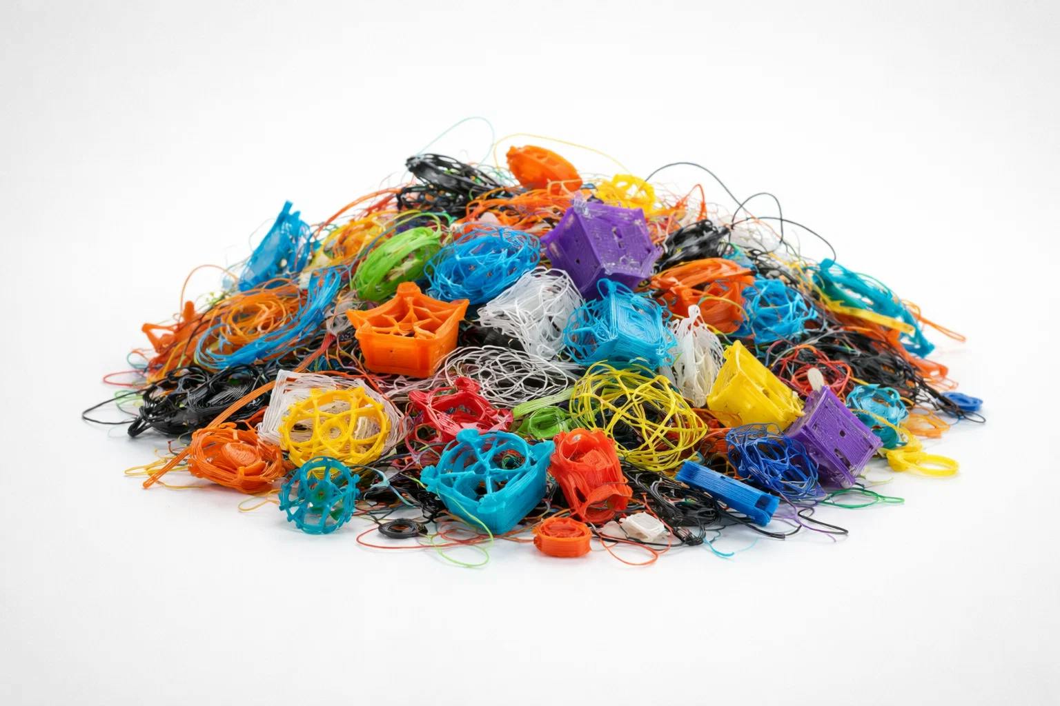 Industrial-grade desktop 3D print shredder processing PLA waste