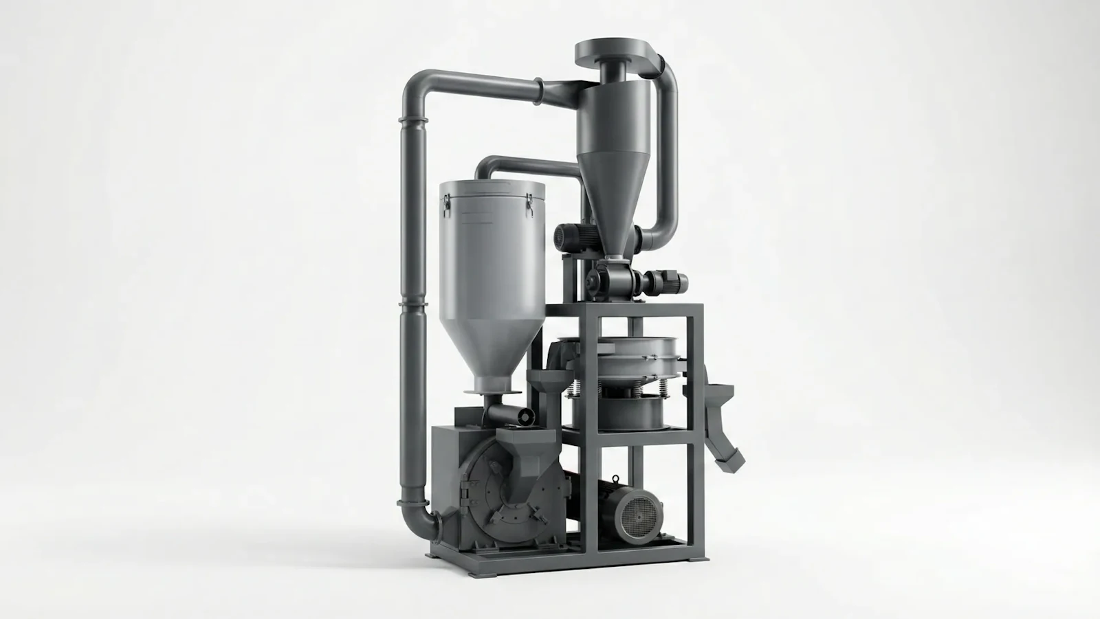 Industrial plastic pulverizer for fine powder grinding
