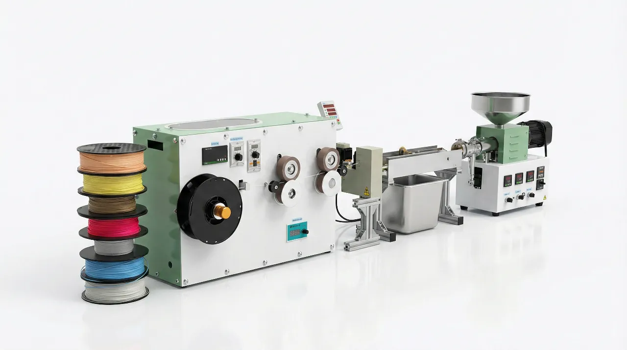 3D filament extruder side view