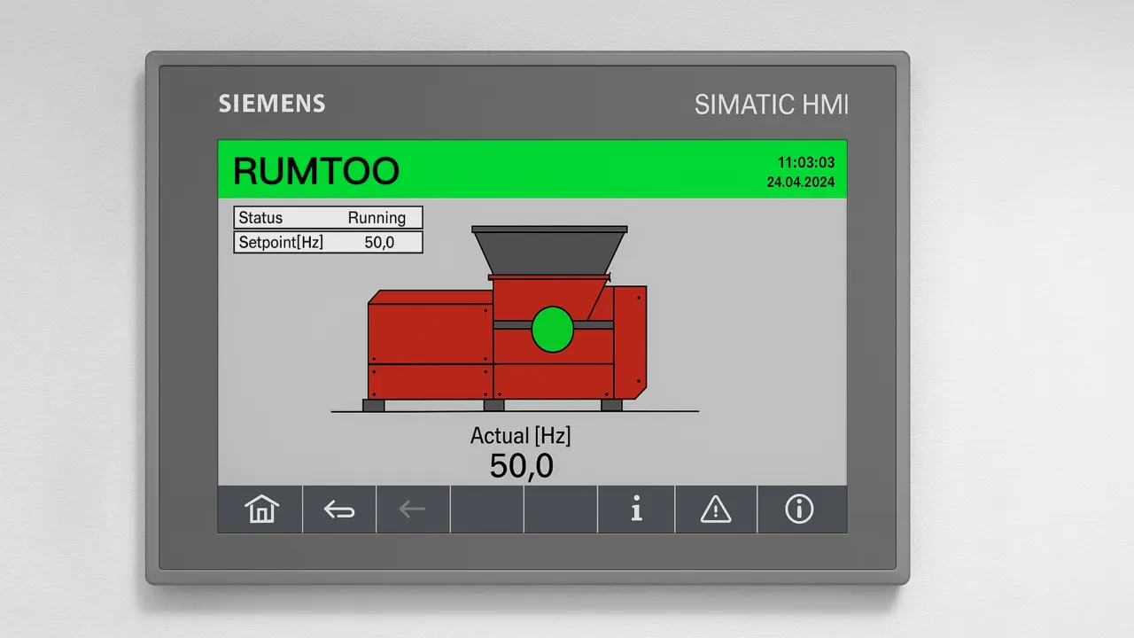 Siemens touchscreen control panel