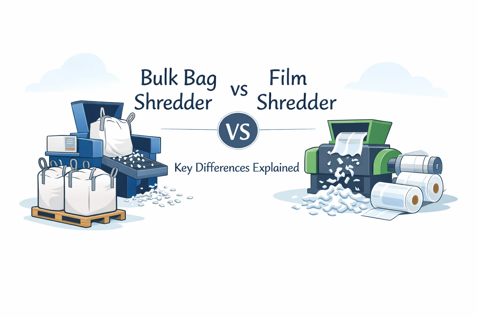 Bulk Bag Shredder vs Film Shredder: Key Differences and Which Machine You Actually Need