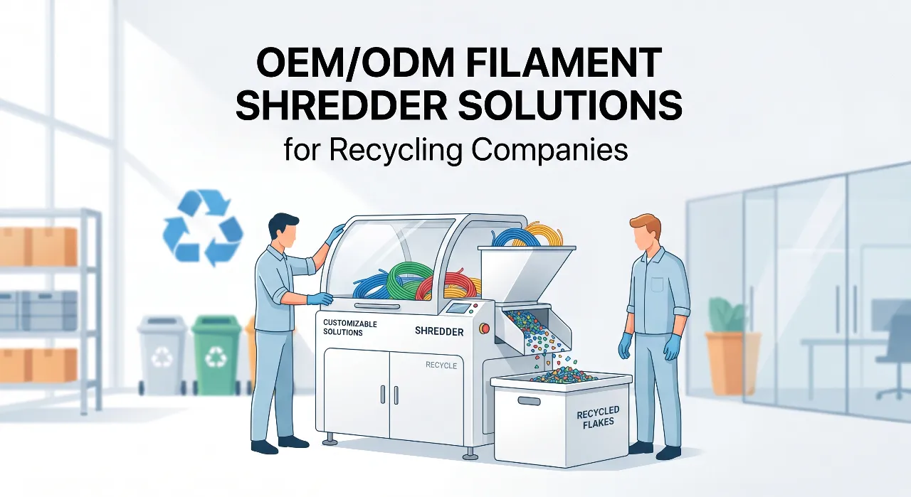 OEM/ODM Filament Shredder Solutions for Recycling Companies