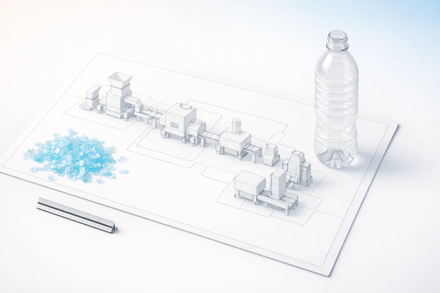 Planificacion de proyecto para linea de reciclaje PET: guia de 0 a puesta en marcha