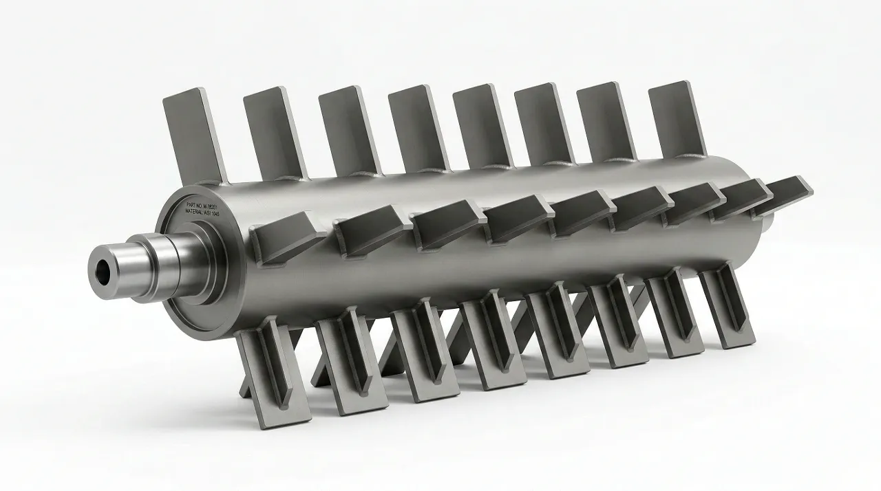 Centrifugal dryer rotor shaft