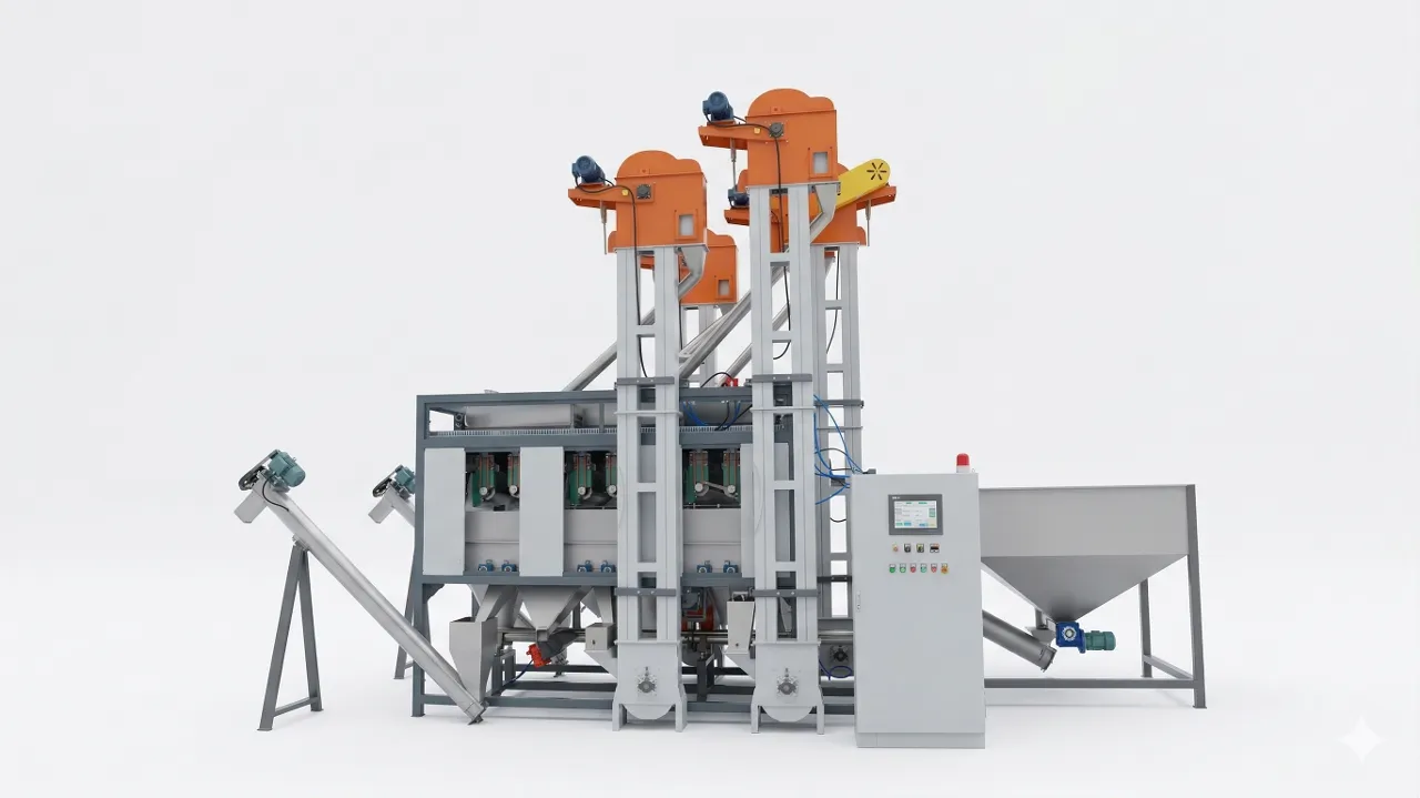 Electrostatic separator process view with charged flakes