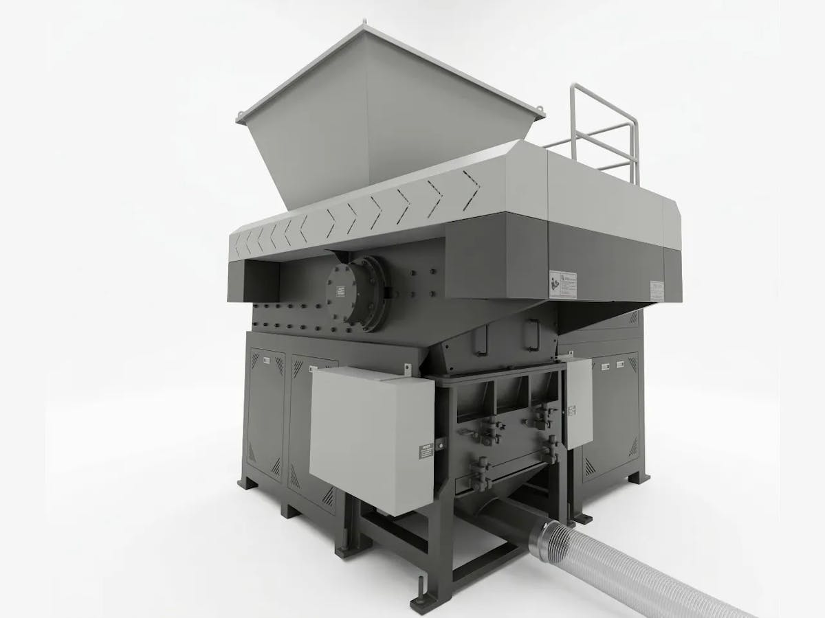 Integrated Shredder and Crusher Machine